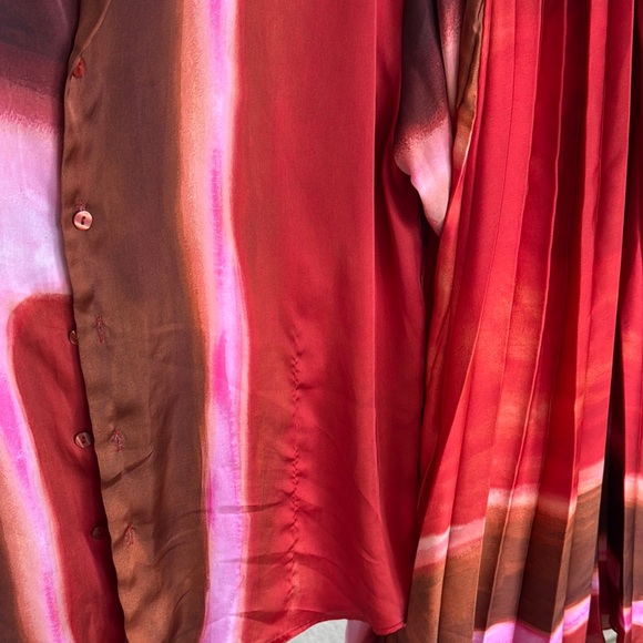 Mango Red A-Line Pleated Skirt for Cocktail - Picture 5 of 5